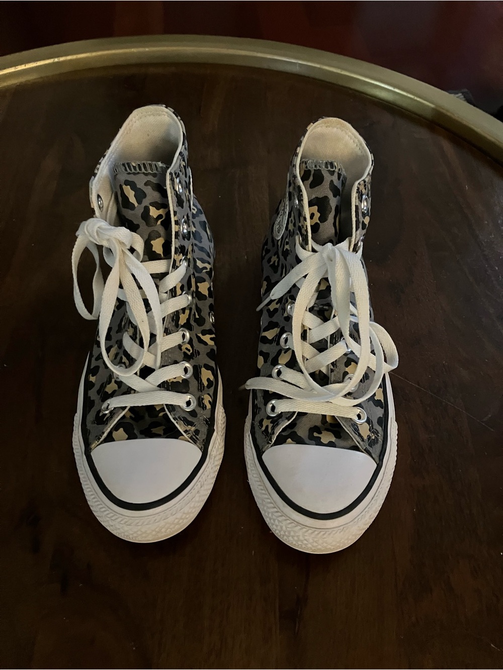 Gray Leopard Converse Chuck Taylor High Top 568200f Woman’s Size 8